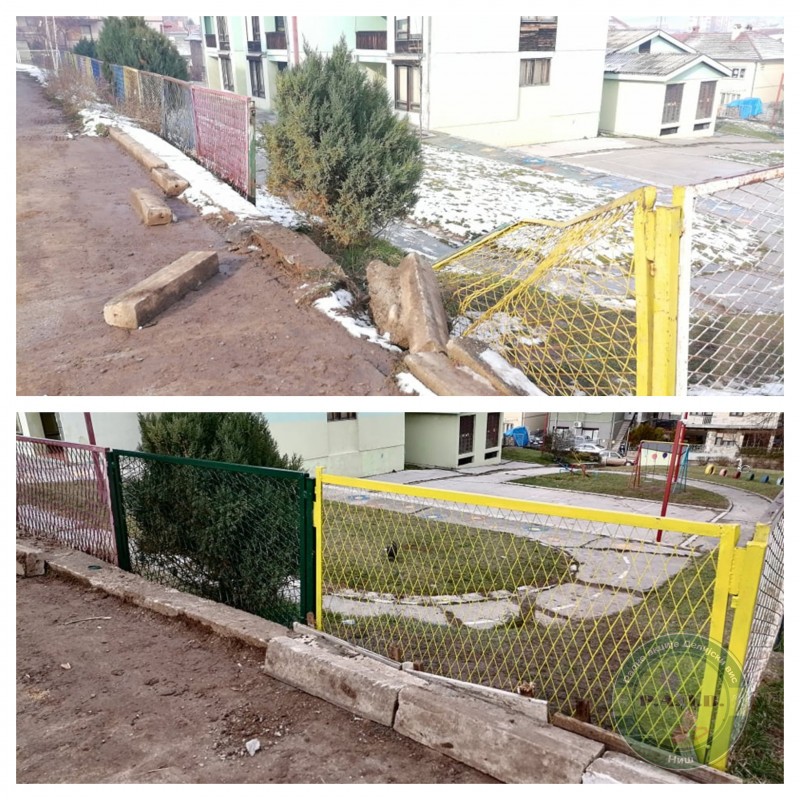 Чалнови удружења "Редне акције Делијски вис" поново у акцији - поправљена ограда вртића “Пепељуга”