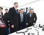 Vučić na svečanosti povodom završetka prve faze radova na izgradnji nove fabrike kompanije Erenli u Leskovcu