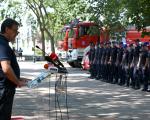 Niški vatrogasci nakon borbe sa požarima u Grčkoj, dočekani ispred Gradske kuće