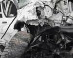 Udes u Grdeličkoj klisuri, auto skroz uništen