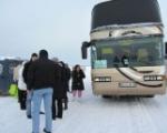 Evakuisani putnici iz autobusa Prokuplje-Beograd