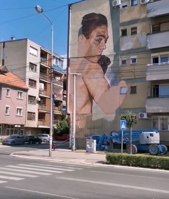 Muralima podsećaju na proslavljene Nišlije - novi mural sa likom boksera Čelika