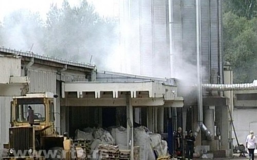 Požar u fabrici u Gadžinom Hanu