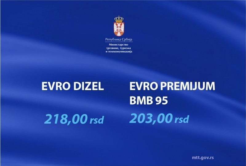 Nove cene goriva: 203 dinara za litar benzina, evrodizel i dalje 218