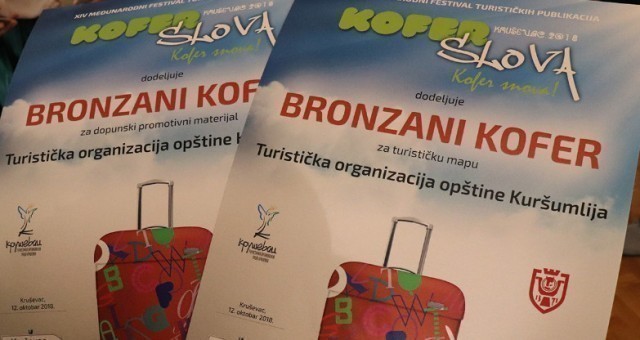 Dva "bronzana kofera" za Turističku organizaciju Kuršumlija