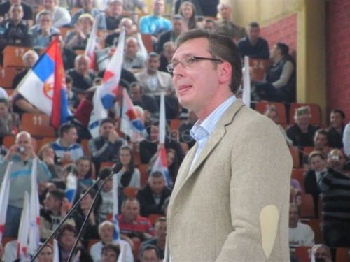 Vučić na mitingu u Leskovcu 26. marta