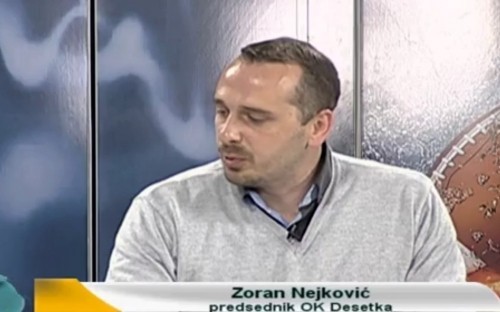 Gost 53. emisije Treće poluvreme Predsednik OK "Desetka " Zoran Nejković