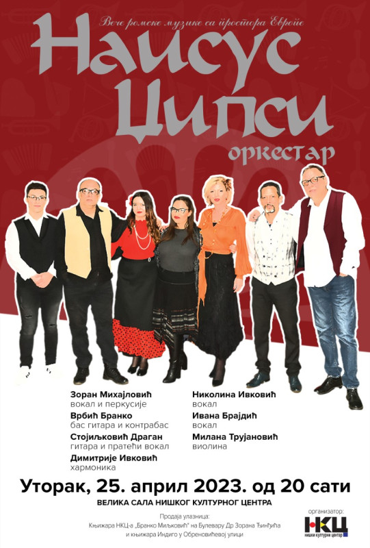 "Naisus Džipsi orkestar", veče romske muzike sa prostora Evrope