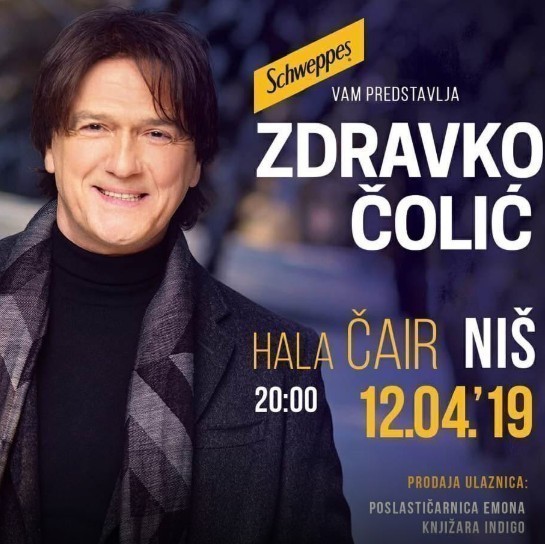 Zvezda Balkana Zdravko Čolić, 12. aprila u Nišu
