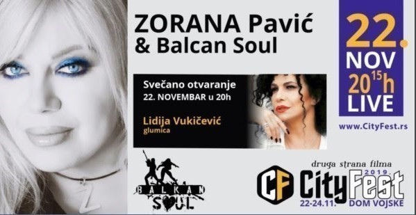Nastupom Zorane Pavić u petak 22. novembra počinje "Siti fest"