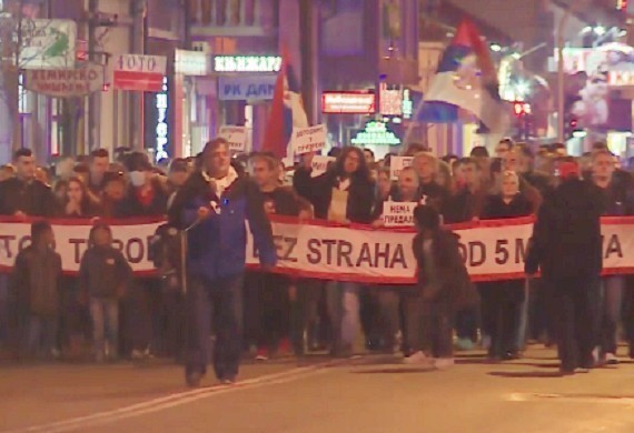 10. protest "1 od 5 miliona" u Nišu: Georgijev pozvao okupljene na svoj koncert