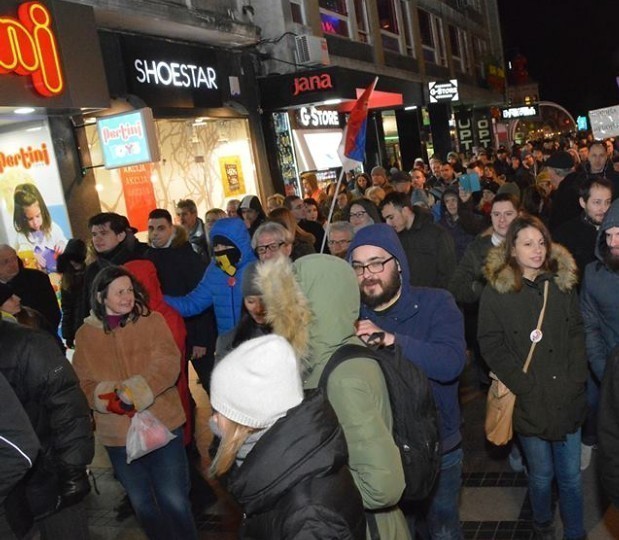6. протест у Нишу: Поштовати Устав и спроводити законе