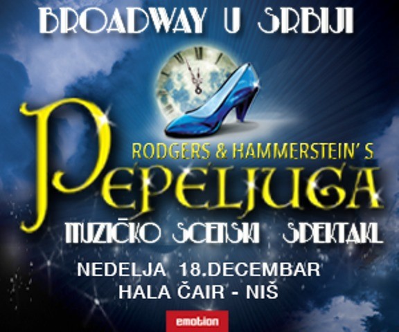 Бродвејски мјузикл “Пепељуга” 18. децембра у хали Чаир