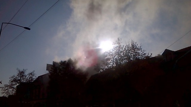 Поглед на пожар из Пашићеве улице, Фото: Њ.П. Јужна Србија Инфо