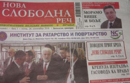 Novi nedeljnik u Vranju - Nova slobodna reč