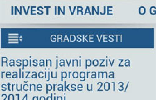 Grad Vranje uveo "Android" i "iOS" aplikacije