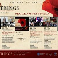 Leskovac 2026: Strings – program festivala, ulaz za sve koncerte – slobodan!