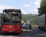 Аутобус "Ниш-експреса" запалио се и изгорео код Лесковца