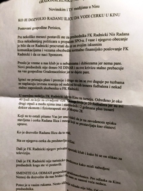 Pismo gradonačelniku Perišiću: Ko je dozvolio Radanu Iliću da vodi ćerku u Kinu?