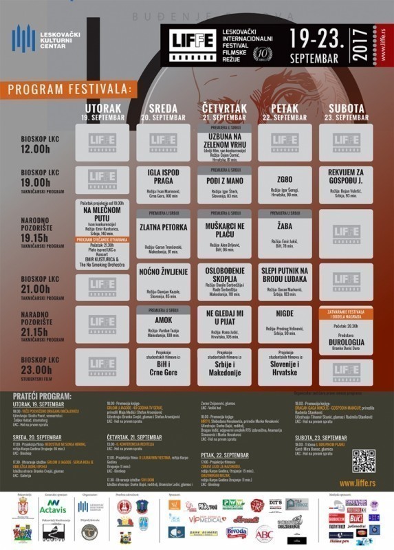 Program 10. Leskovačkog internacionalnog festivala filmske režije (LIFFE)