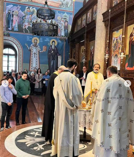 Uz verski obred, u skladu sa tužnim dešavanjima u Srbiji, obeležen Đurđevdan, krsna slava članova NCPD "Branko"