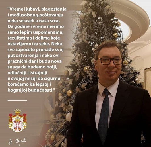 Novogodišnja čestitika predsednika Vučića